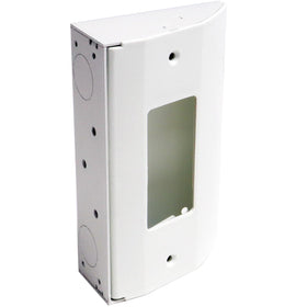BIAOHAN corner-mount power box front view shows slim white housing for efficient wall mounting.