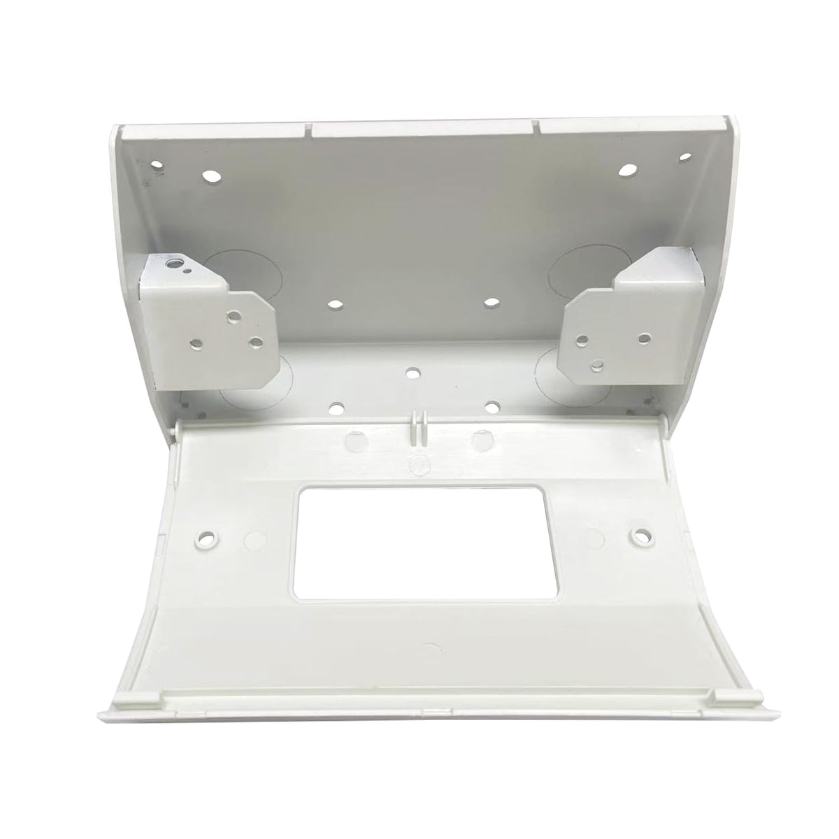 BIAOHAN corner-mount power box side view highlights compact profile for tight installations.