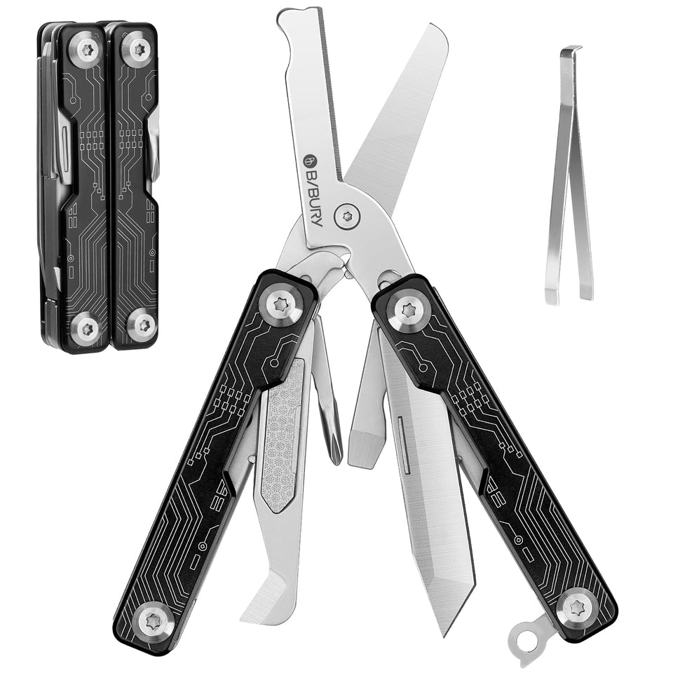 BIBURY mini multitool folded for pocket carry and quick tasks