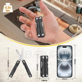BIBURY mini multitool with stainless steel body for durability