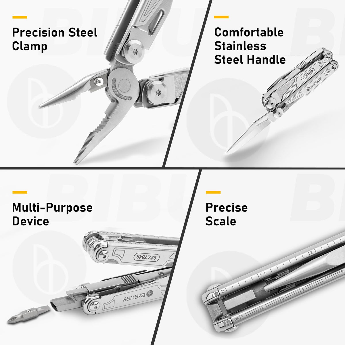 Bibury 420 stainless steel construction resists rust and wear.