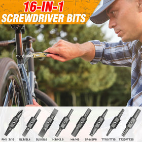BIBURY Multitool Pro 16-in-1 bits for versatile DIY repairs.