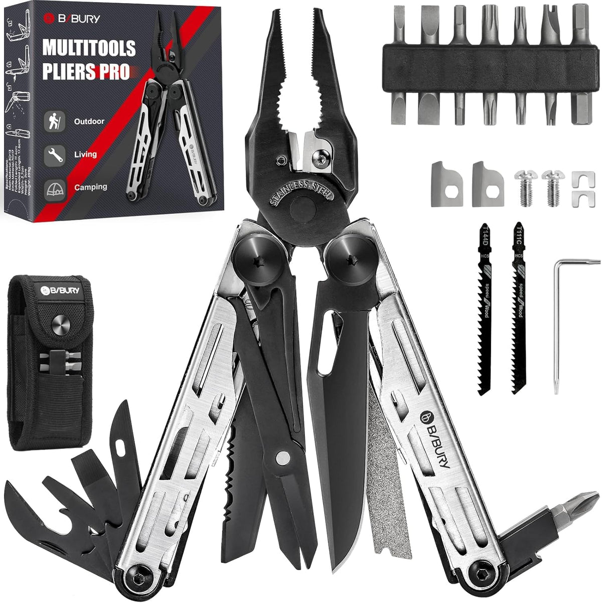 BIBURY BI2045 multitool with open blade for quick repairs