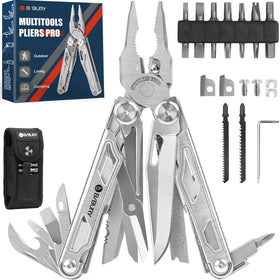 Bibury Multitool Pliers Pro folded compact for on-the-go repairs.