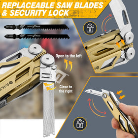 BIBURY Multitool Pro built-in scissors for quick on-site tasks.
