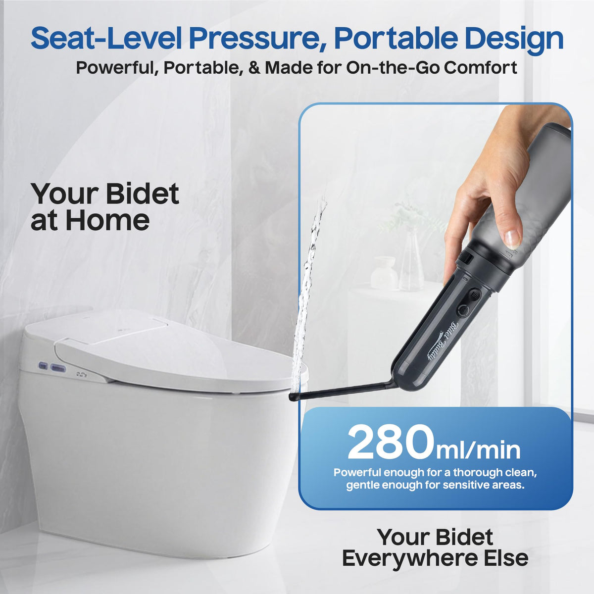 GoFlow nozzle wand supports targeted cleaning with a compact design.