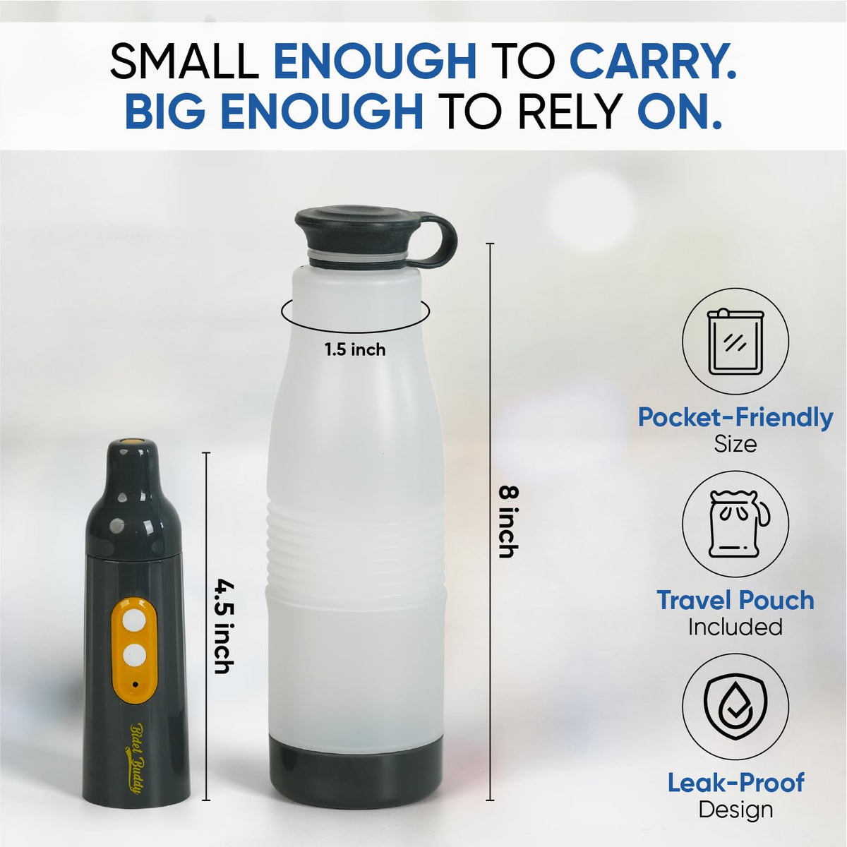 Bidet Buddy PureJet IPX7 waterproof design on outdoor trip