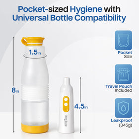 Bidet Buddy PureJet retractable nozzle demonstrating self-cleaning hygiene for travel