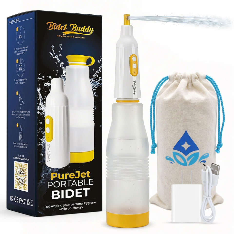 Bidet Buddy PureJet travel bidet Arctic White for on-the-go personal cleansing