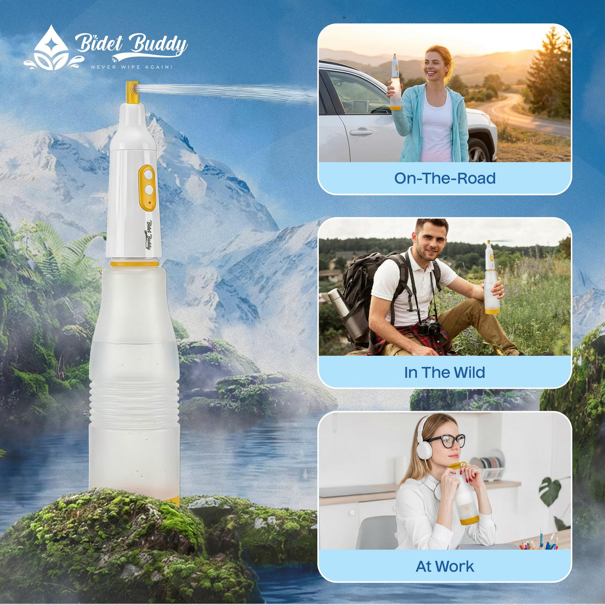 Bidet Buddy PureJet travel pouch helps keep essentials organized