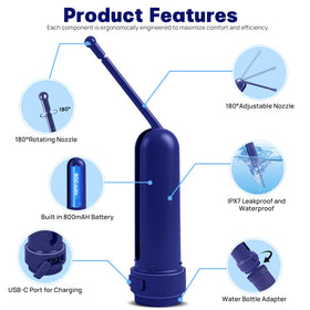 BIDEZO three spray modes provide customizable cleansing pressure