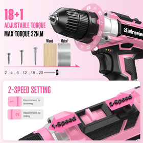 Bielmeier pink hand tools set crafted from durable CRV and HSS.