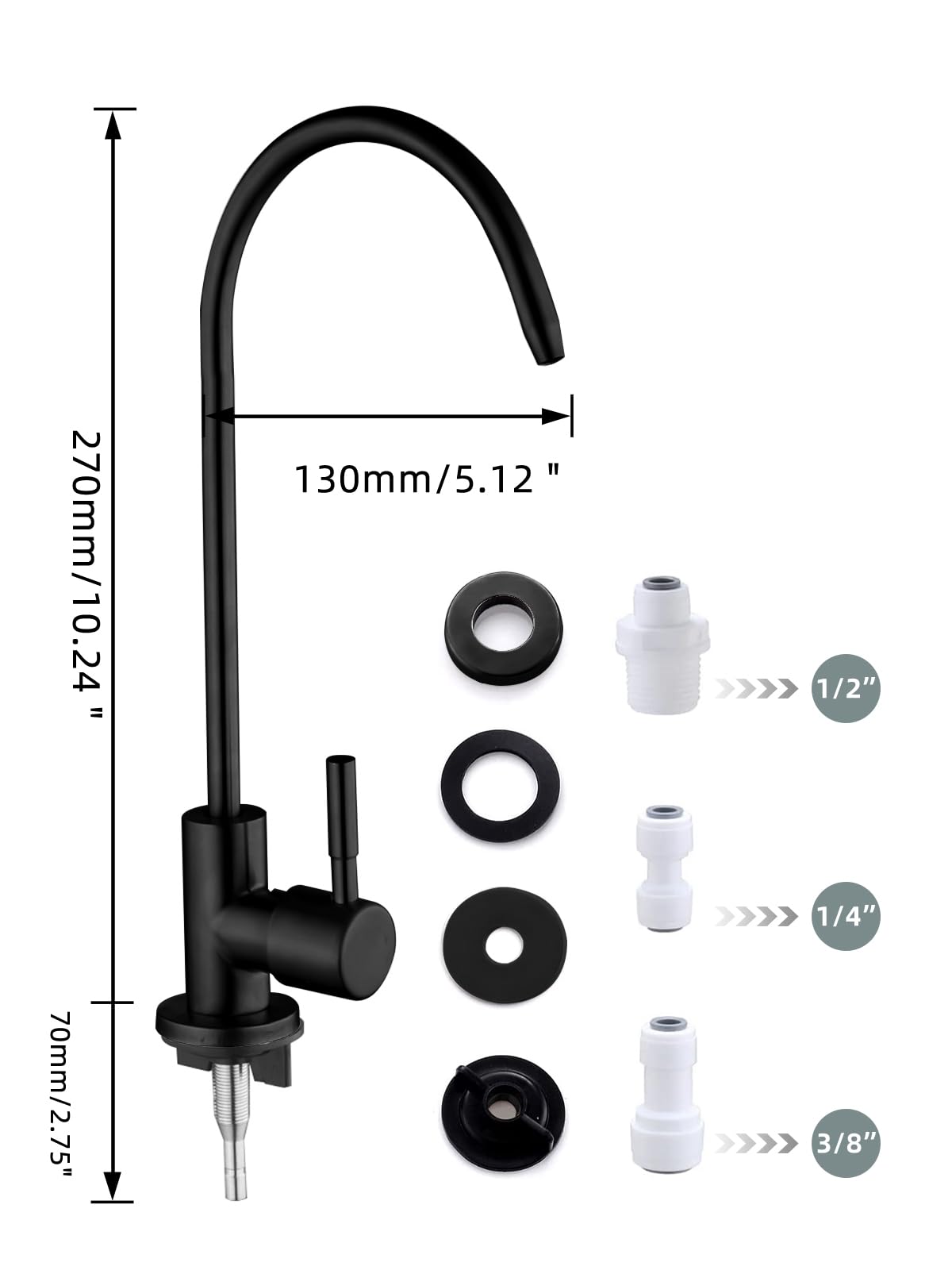 Bifordo solid brass construction with gasket prevents leaks