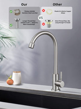 Bifordo SUS304 stainless steel faucet with a durable kitchen finish.