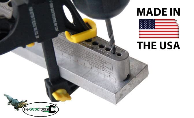 Big Gator Tools V-DrillGuide alignment marks ensure centered drilling path