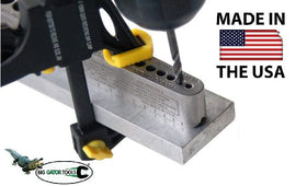 Big Gator Tools V-DrillGuide alignment marks ensure centered drilling path