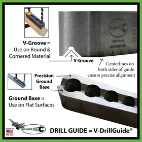 Big Gator Tools V-DrillGuide durable steel body close-up