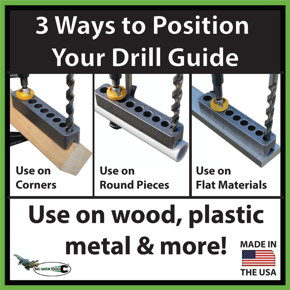 Big Gator Tools V-DrillGuide rust-preventive coating protects against corrosion