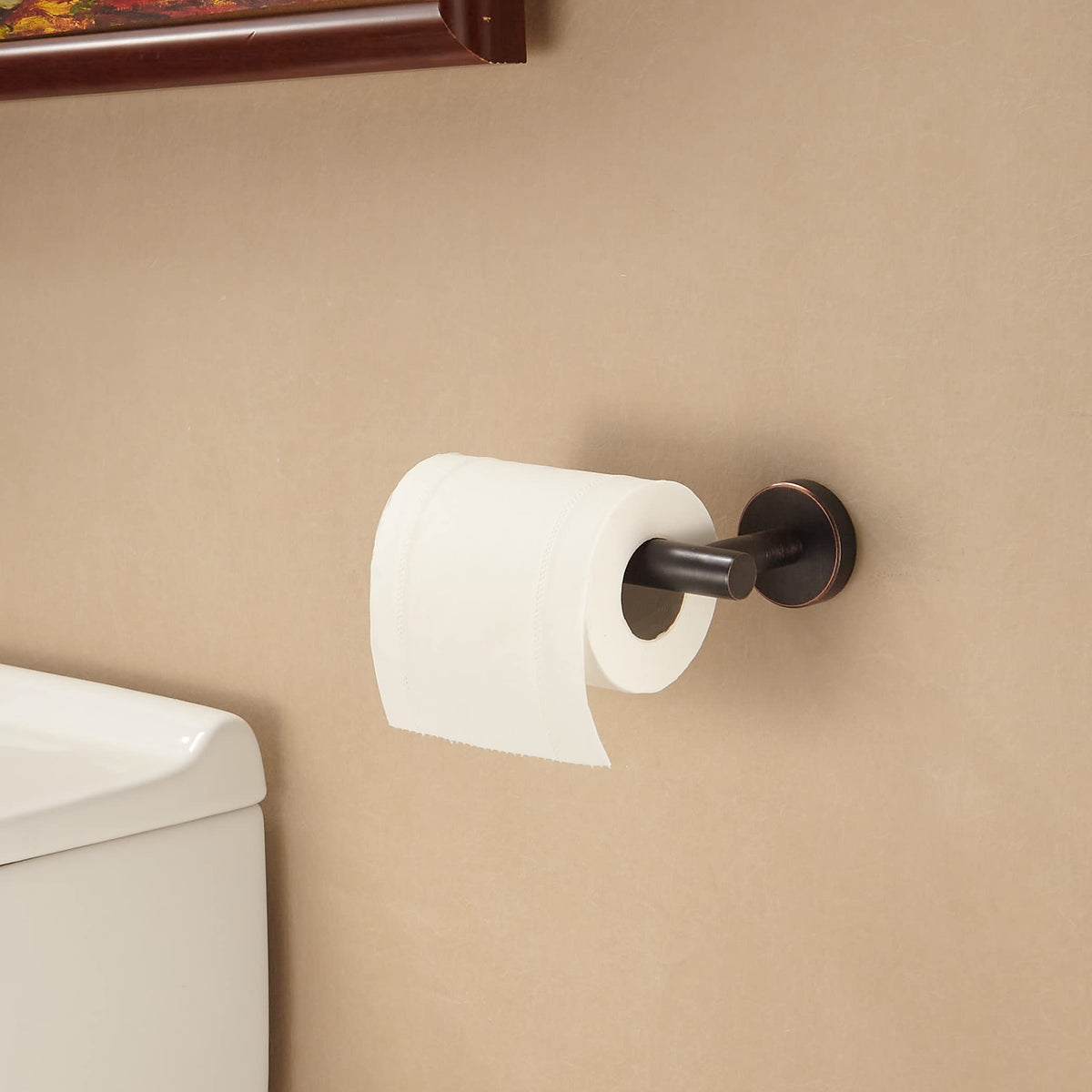 BigBig Home bronze toilet paper holder right mount complements compact bathrooms.