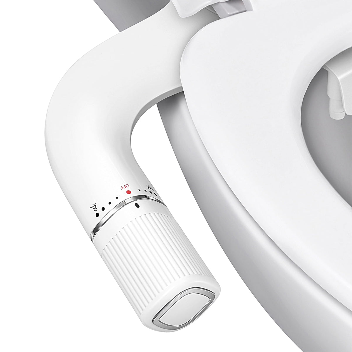 BIGCOW Ultra-Slim Bidet Attachment with dual front and rear wash for enhanced hygiene.
