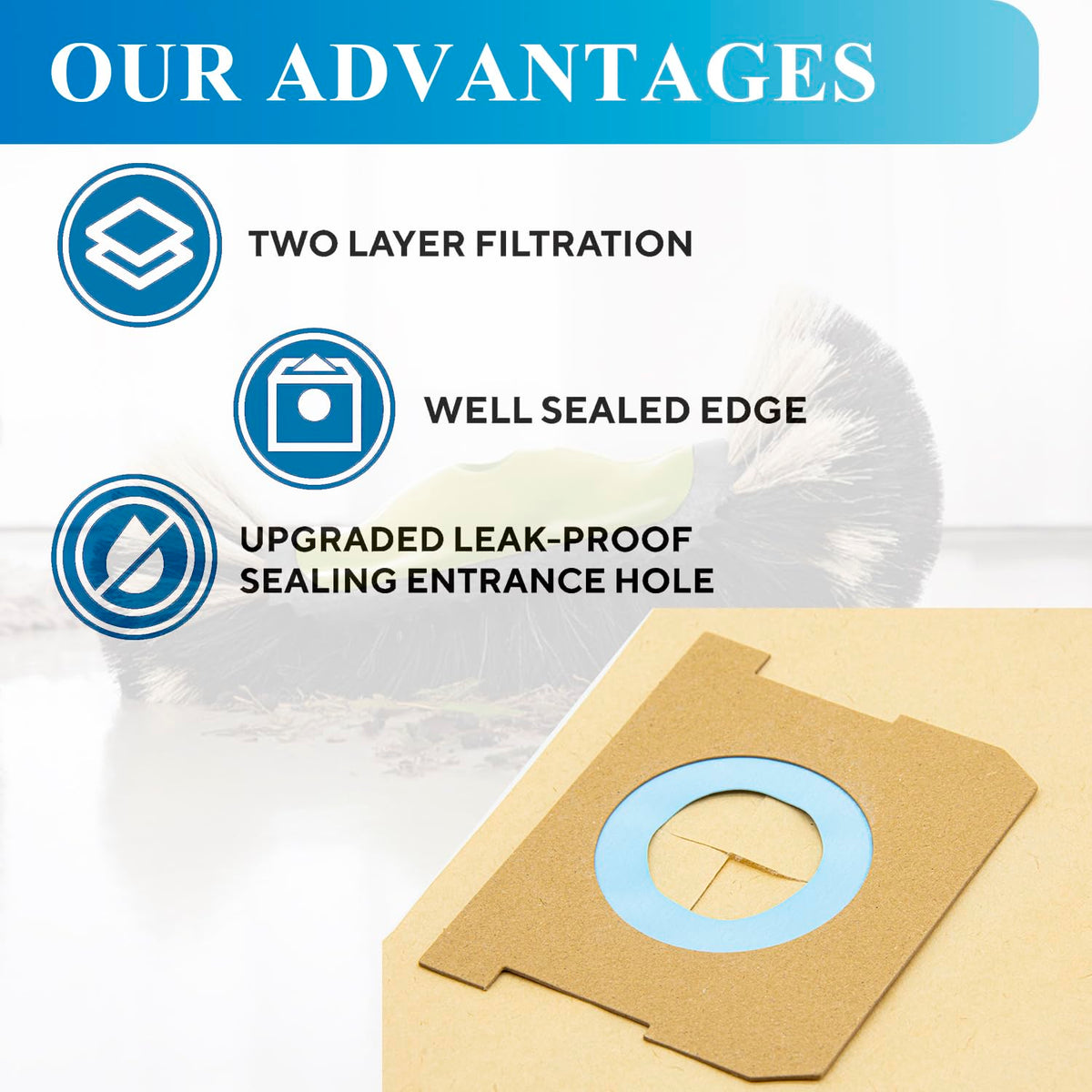 BIHARNT DXVA19-4102 dust bags suited for wet and dry pickup tasks
