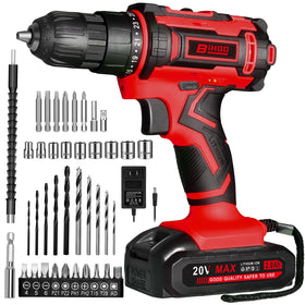 BIHOO cordless drill front view for precise drilling and visibility