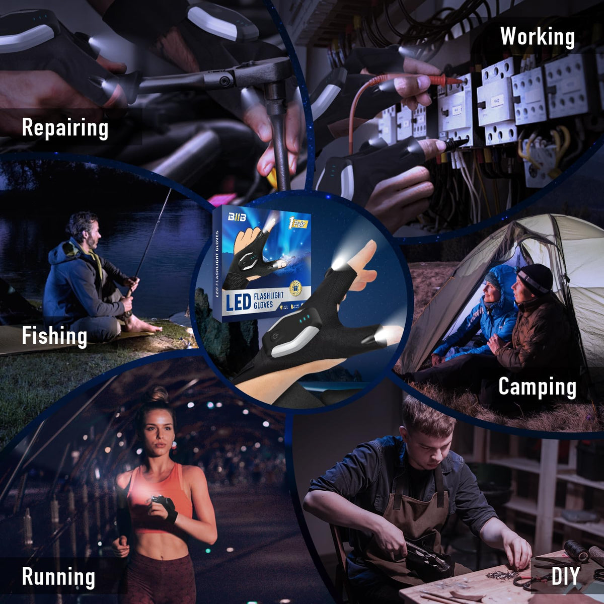 BIIB breathable polyester gloves designed for daily use and outdoor comfort