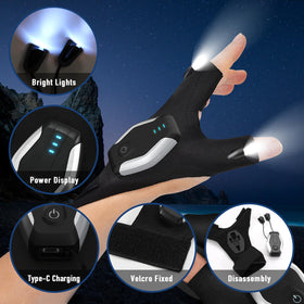 BIIB LED gloves feature a convenient charging design to skip battery swaps during DIY tasks
