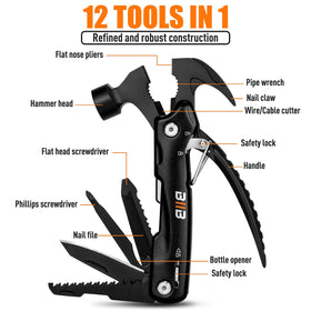 BIIB multitool pliers closeup, sturdy stainless steel for reliable gripping.