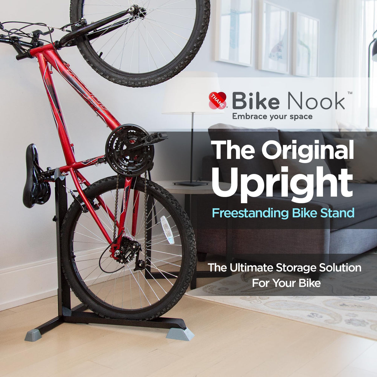Bike Nook vertical bike rack being assembled with simple screws