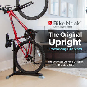 Bike Nook vertical bike rack being assembled with simple screws