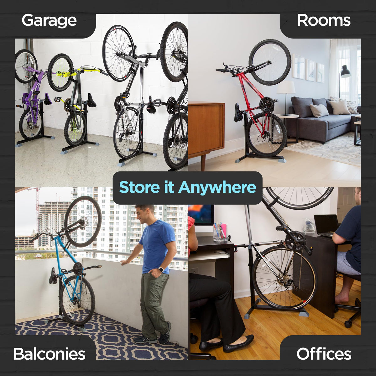 Bike Nook compact setup frees up three feet of floor space