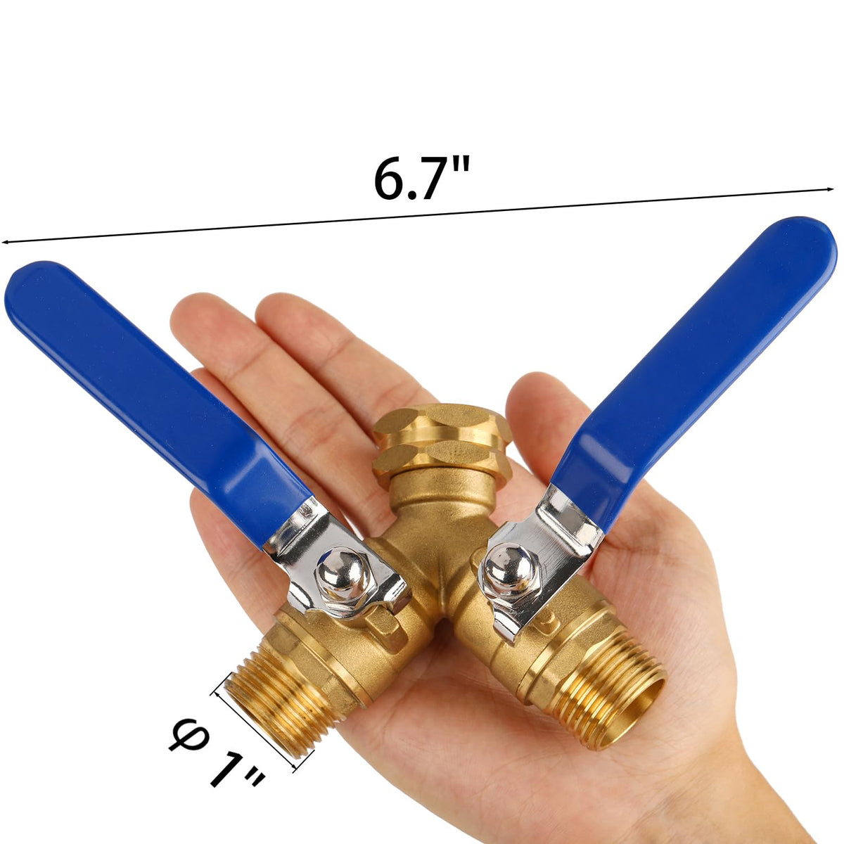 Bilal brass faucet adapter with long handle for easy valve operation.