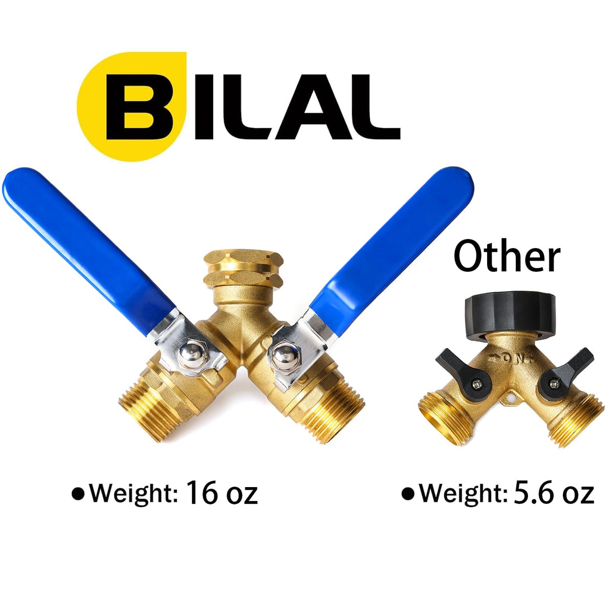 Bilal hose splitter ergonomic design eases watering tasks.