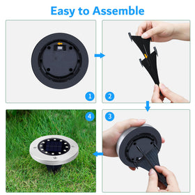 Biling night-activated solar lights auto-turn-on for safe night navigation