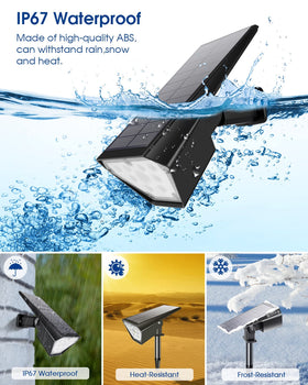 Biling Solar Spot Lights brighten garden landscapes without cables.