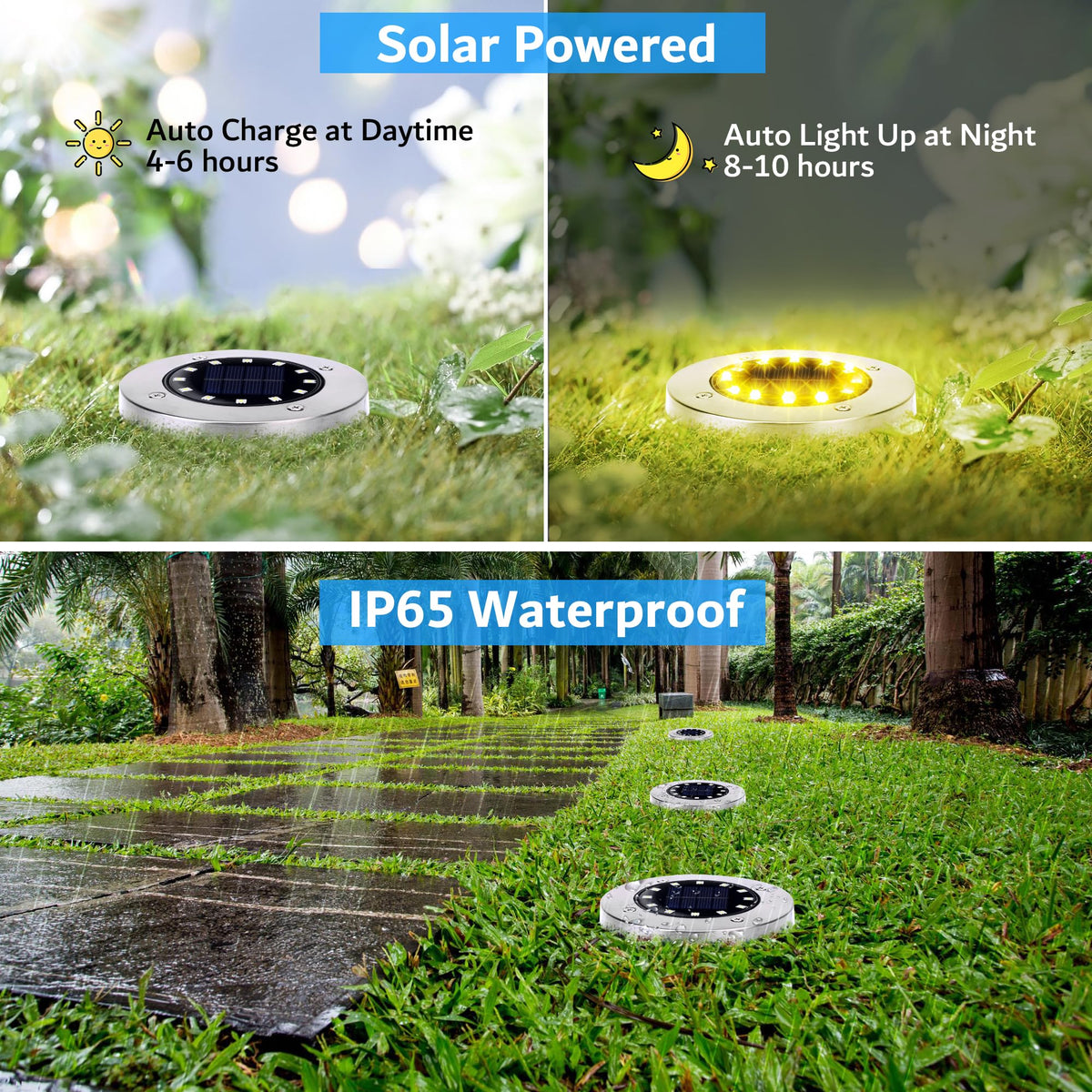 Biling waterproof solar light designed for garden borders in any weather