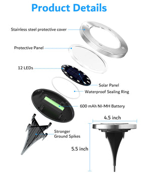 Biling yard pathway light powered by solar energy for driveways