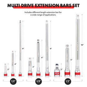 BILITOOLS wobble extension 1/2 drive bar improves access in deep engine bays