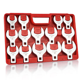 BILITOOLS 14-piece jumbo crowfoot wrench set, 27–50 mm, built for hard-to-reach fasteners.
