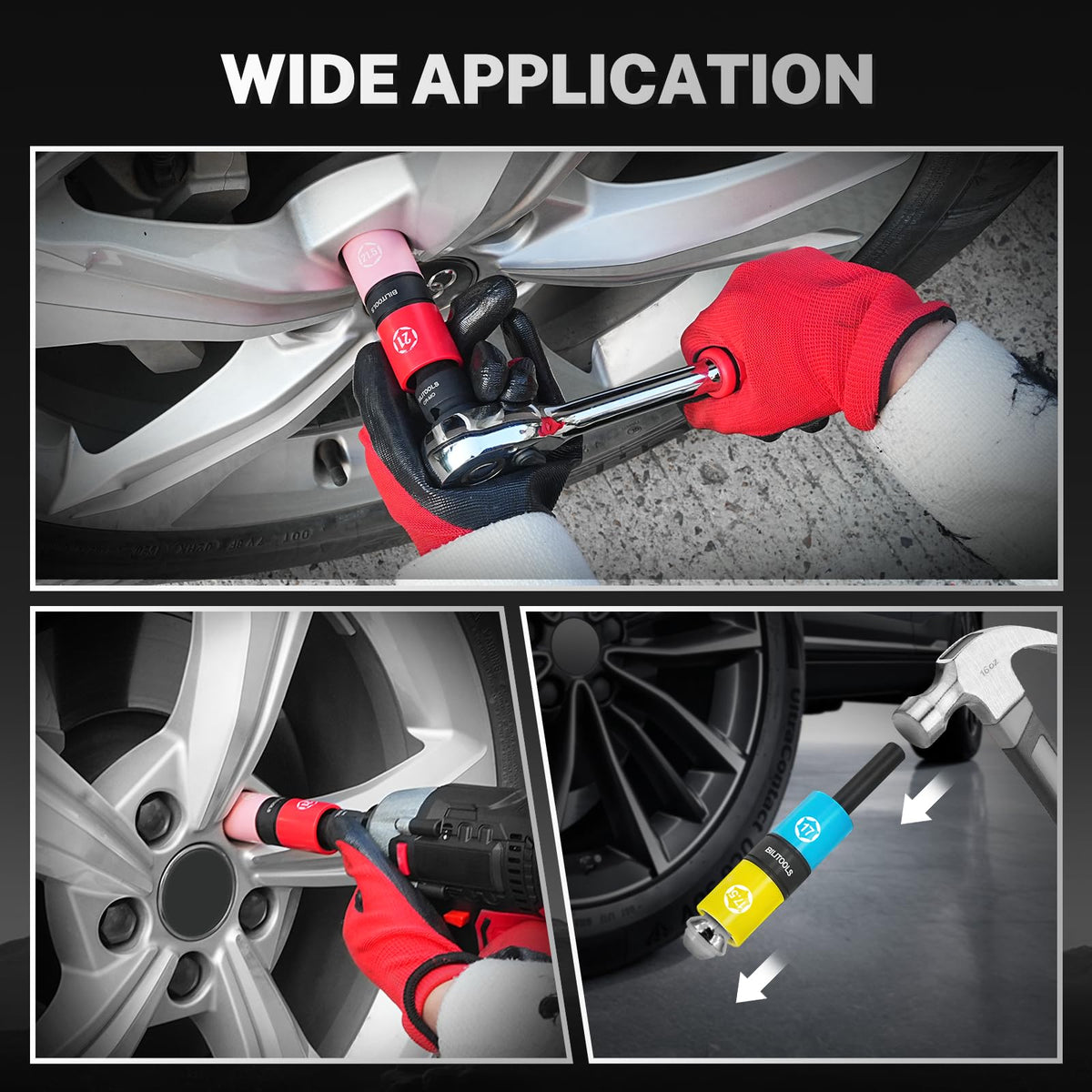 BILITOOLS color coded sleeves speed size identification and protect finishes.