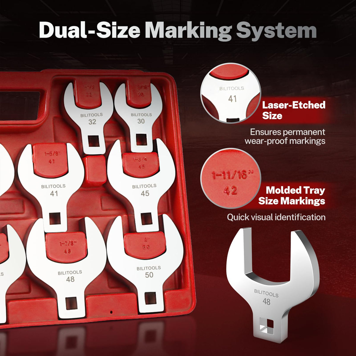 BILITOOLS corrosion-resistant finish preserving tool life in daily use.
