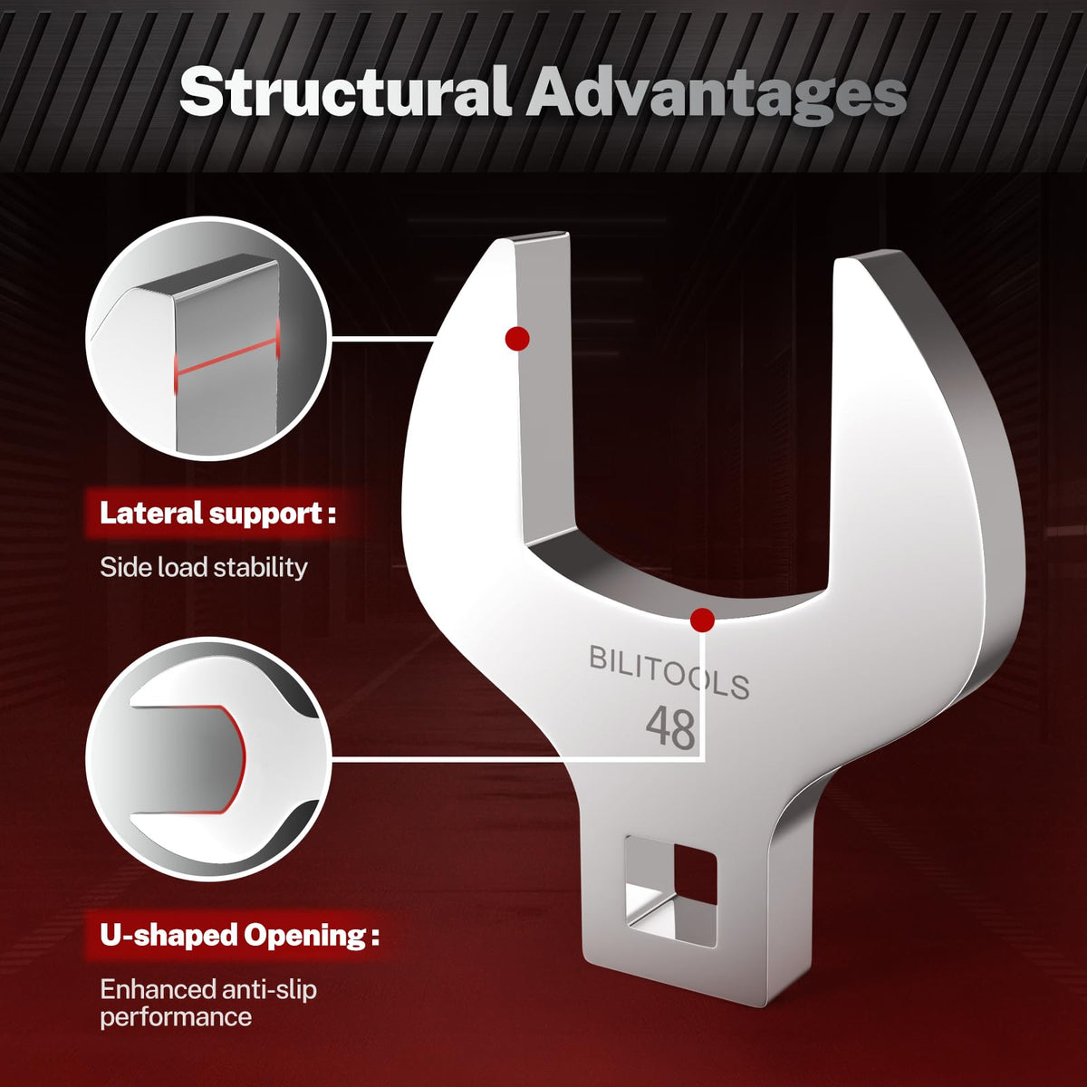 BILITOOLS HVAC system repair wrench for inaccessible fasteners.