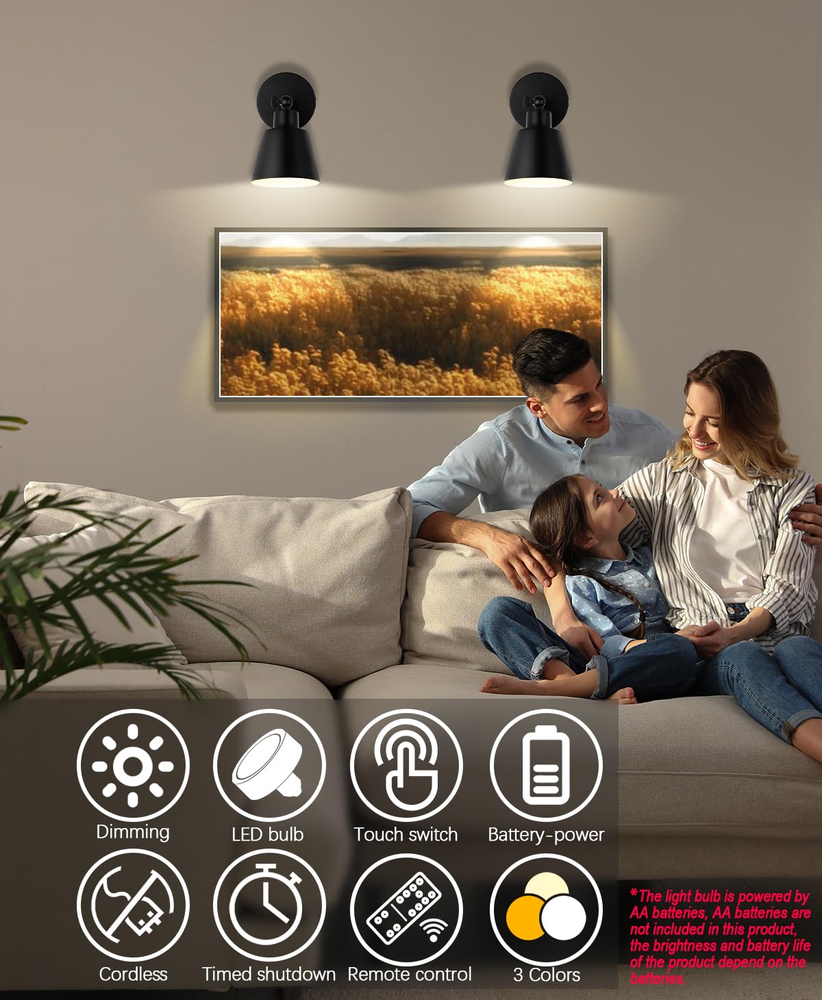 BIMEAN LED puck light remote control for easy brightness.