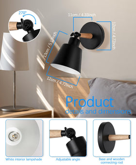 BIMEAN LED wall light with three color temperatures for mood.