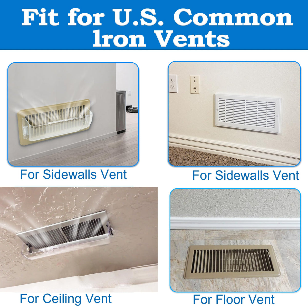 Three-pack clear Binazon deflectors blend with decor and offer airflow control.