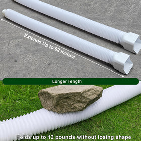 Binazon flexible downspout extension bends to fit curved yard paths