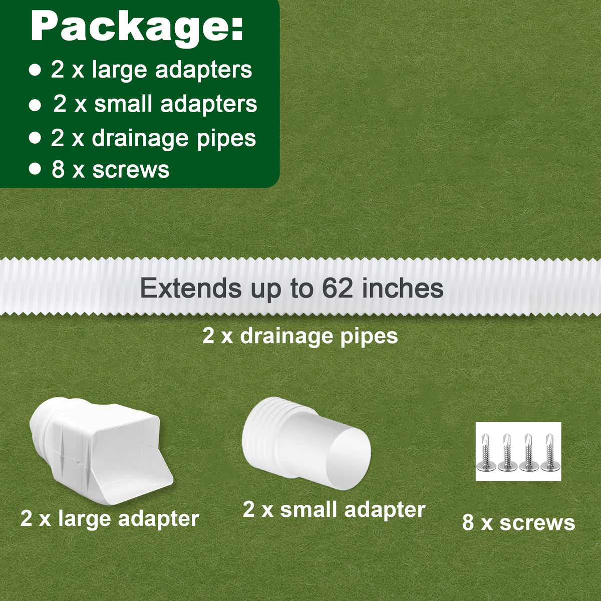 Binazon weather-resistant downspout extension withstands storms and snow