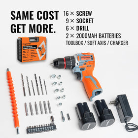 Bingoway drill in use for furniture assembly and home repairs