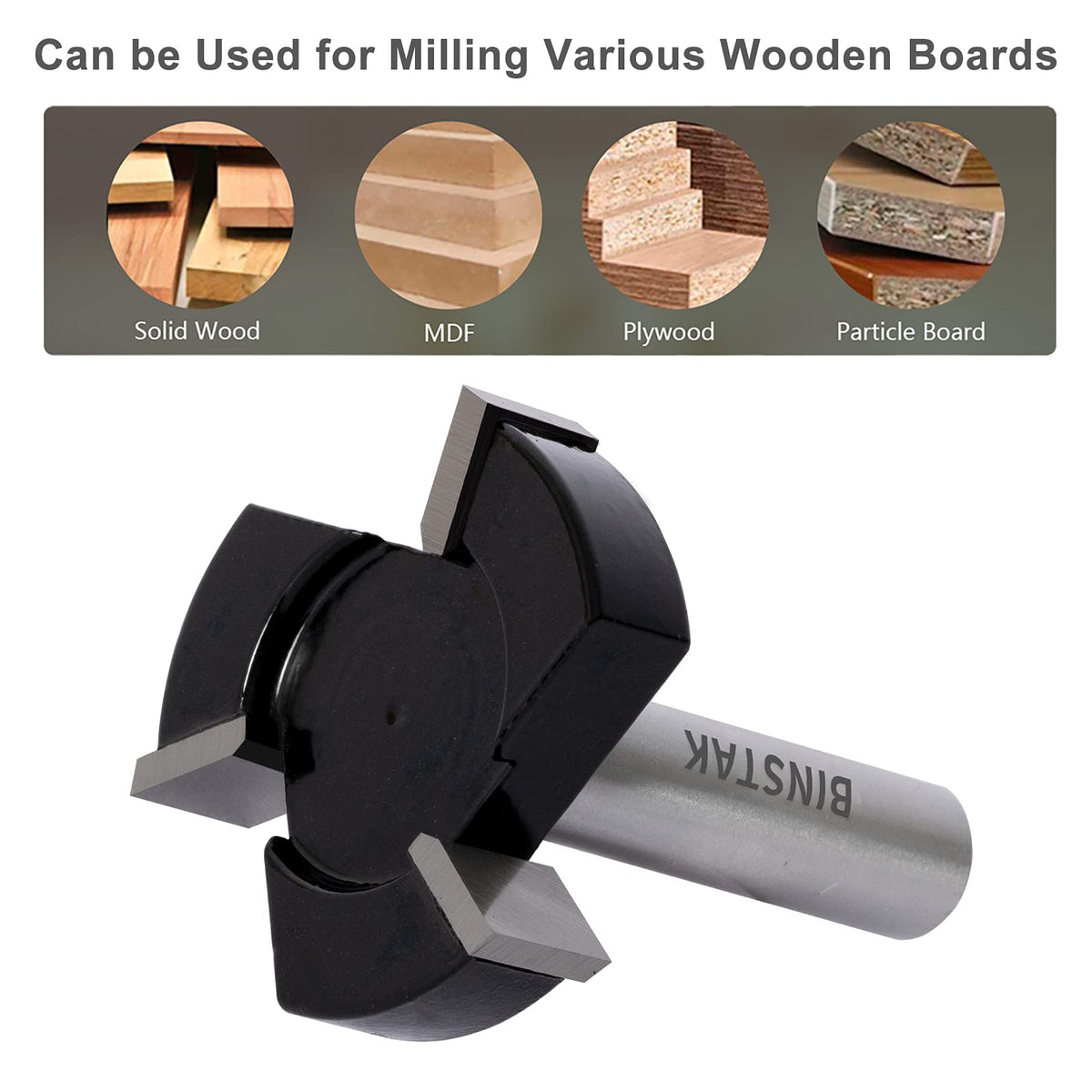BinStak 2-inch cut diameter bit for efficient spoilboard planing.